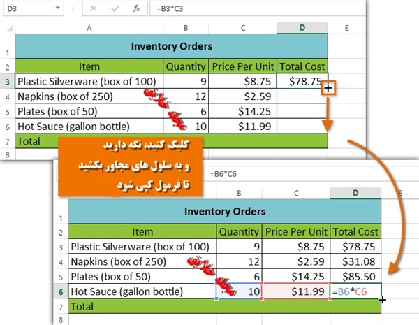 آموزش فرمول نویسی در اکسل