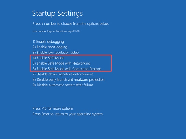 حالت safe mode در ویندوز 10