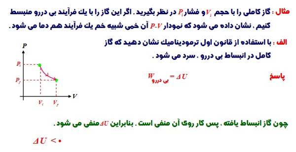 قانون اول ترمودینامیک